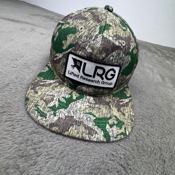Lrg Other - LRG Snapback Hat Mens OSFM Green Camo Excellent Textured Flat Brim Streetwear